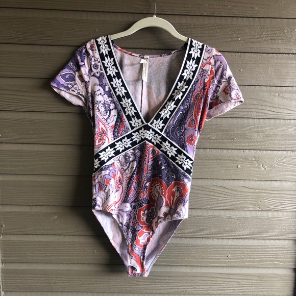 Free People Tops - Free People Pattern Bodysuit